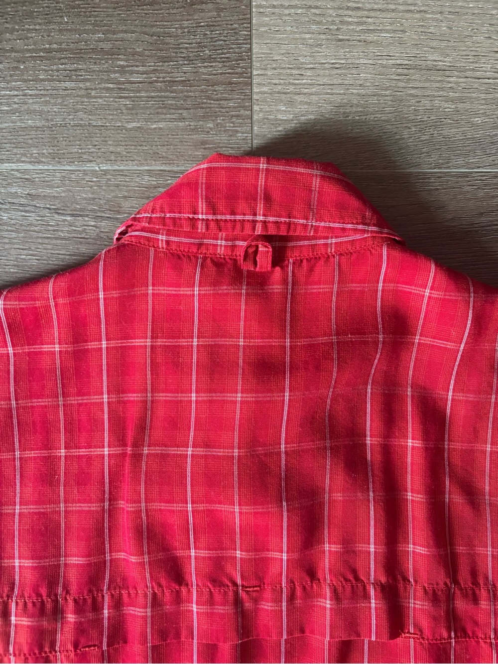 Chlorophylle Men's Red Plaid Button-Up Shirt - Picture 5 of 6